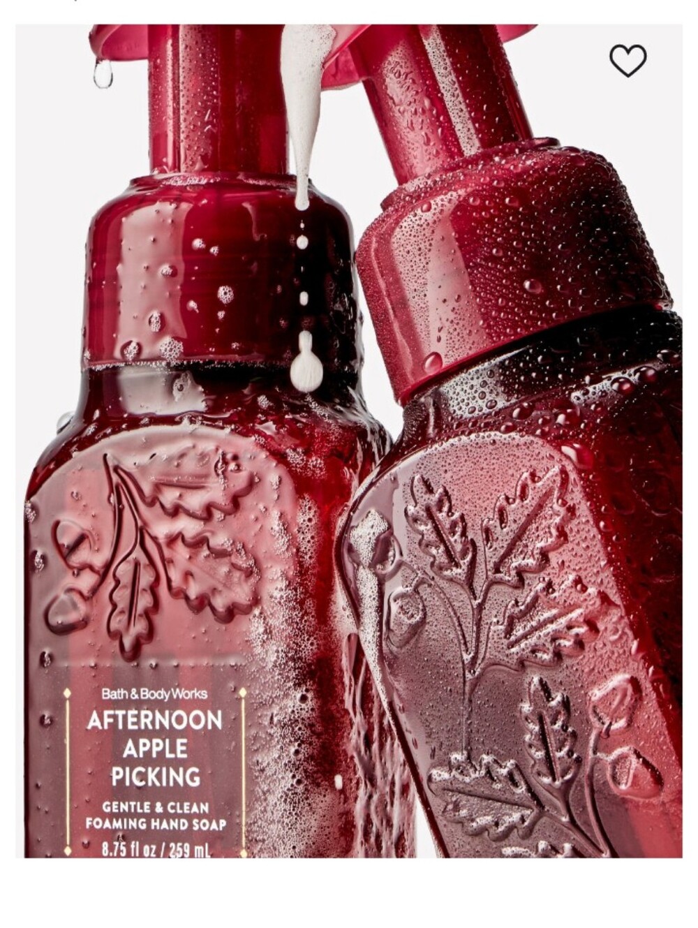 🍎Bath & Body Works Afternoon Apple Picking Foaming Hand Soap - Deep Red🍎
